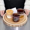 Bandeja para tazas de té y leche de papel corrugado para cafeterías de Internet Celebre, portavasos de papel de panal desechable, impresión creativa y avanzada.