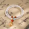 Pulseira DIY Círculo Duplo Bodhi Xingyue Pulseira Estilo Étnico Simples Onda Nacional Sorte Lotus