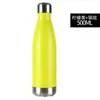 Taza de agua para deportes al aire libre transfronteriza de acero inoxidable 304 resistente a los arañazos con recubrimiento en spray tipo botella de Coca-Cola, taza de vacío, compatible con impresión de logotipo