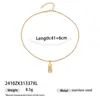 Collar de Tarot Transfronterizo Taina Moda Femenina Set de 18k Colgante de Circonita Popular Lujo Ligero Ins Cadena de Lana Cadena de Clavícula