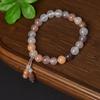 Pulsera de jade dorado natural violeta color She Taicui cuentas antiguas pulsera de jade para mujer suministro mayorista en vivo
