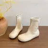 Botas de moda versátiles, sencillas y lindas, que aumentan la altura, tendencia 2026, de cuero, para uso diario, de ajuste ceñido, botas cortas versátiles.