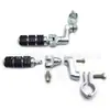 Venta al por mayor Juego completo de reposapiés plegables para pasajero de aleación de aluminio ajustables para motocicleta 32 mm