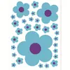 Lindas Pegatinas de Pared de Flores de Colores Pegatinas Instantáneas de Flores Estilo Pintura Escolar Pegatinas Hippies Calcomanía Decorativa para Jardín de Infancia