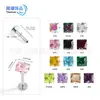 Aretes de Titanio F136 con Circonita Cúbica 5A Engastada en Garras, Tornillos para Hélice Auricular, Accesorios de Joyería para Piercings de Aleación de Titanio G23