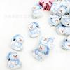Decoraciones navideñas al por mayor muñeco de nieve copo de nieve color forma de viruta de madera cuentas de madera hechas a mano accesorios de decoración diy