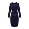 Yuxia Transfronteiriço Profissional Vestido Roupas Femininas Novo Design Sense Slim Fit Vestido Justo no Quadril Macacão Com Babados