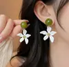 Brincos de Argola Coloridos Dopamina 2026 Novo Estilo Simples Moda Versátil Brincos Estilo Floral Férias na Praia Acessórios de Orelha