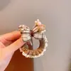 Goma para el pelo de encaje con lazo para niñas, Cuerda para el pelo dulce que no daña el pelo, Goma para moño, Banda elástica para bebé