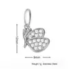 Colgantes de Animales Lindos Transfronterizos, Elementos Adorables de Oso y Delfín, Accesorios de Colgante de Acero Inoxidable Personalizados DIY Incrustados con Diamantes