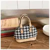 Moda Coreana Pepita de Galinha Bolsa de Corrente para Meninas Mini Bolsa de Mão Bebê Outono Nova Bolsa de Concha Infantil
