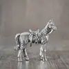 Figurillas Creativas de Latón Puro de Zorro, Cabra y Gato Artesanales para Decoración de Mesa de Sala de Estar en Casa Artesanías Pequeñas de Latón