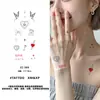 Pegatinas de tatuajes coloridas, dulces y geniales: mariposa, espina, corazón, angelito, moño pegatinas, impermeables y duraderas, estilo girly ins