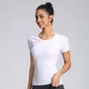 Top de Yoga Sem Costura Verão Camiseta para Mulheres Pilates Corrida Roupa de Yoga Casual Esportes Fitness Manga Curta Cover-Up