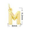 Accesorios de Joyería con Circonita Micro-Pavimentada, 26 Letras Brillantes, Baño de Oro Real de 18 Quilates, Collar, Accesorios de Colgante Pequeño