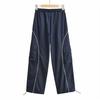 Pantalones de baile jazz estilo urbano europeo y americano con múltiples bolsillos y cintura elástica, holgados e informales, con cordón ajustable en las piernas para mujer.