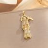 Especial Transfronterizo Europeo y Americano para Collar de Diseño de Moda Nuevo Cobre Chapado en Oro Circonita Microincrustada Sacerdote St. Colgante de Jude