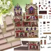 Pegatina de Escena de Castillo de Micro-Susto de Paisajismo a Gran Escala de Dibujos Animados, Habitación Secreta, Mundo Miniatura 3D, Xiaohongshu, Descompresión, Escena DIY