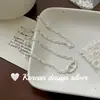 Estilo Ins Coreano Nicho Joyería Brillante Plateada de Alta Gama S925 Plata de Ley Collar Hueco de Cerdo Empalmado Simple y Versátil