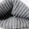 Gorro de Lana Tejida para Mujer, Gorro Grueso Cálido de Otoño e Invierno, Sencillo de Color Sólido Resistente al Viento para Exteriores, Gorro para Clima Frío para Hombre