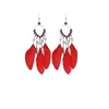 Pendientes de Plumas Bohemios Transfronterizos, Accesorios Personalizados de Estilo Retro para Vacaciones, Pendientes Largos Exquisitos con Borlas de Estilo Étnico
