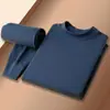 Roupa Íntima Térmica 100% Algodão Conjunto de Roupas e Calças de Outono para Homem Suéter de Algodão Puro Camada Base para Mulheres Roupas Térmicas para Meia-Idade e Idosos