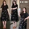 2026 Nuevo Vestido de Maternidad Elegante Verano Moderno Holgado Juvenil Patchwork Talla Grande Vestido de Maternidad