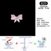 Pendiente de Aleación de Titanio G23 de 1.2 mm de Espesor con Rosca Interna Moda Bling Corazón Rosa Lazo Perforación de Cartílago Joyería de Oreja de Moda