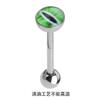 Piercing de Língua Transfronteiriço Novo F136 Liga de Titânio Multicolor Olho de Gato Pupila Gota de Olho Joia de Perfuração Personalizada
