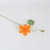 Flores de lana tejidas terminadas, flores tejidas a crochet hechas a mano, flores de oil-tong, productos terminados de un solo tallo, decoración para escenas de boda, flores artificiales de lana
