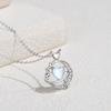 Collar Original de Plata de Ley 925 520 Estrella Luna para Mujer ins Amor Piedra Lunar Cadena Clavícula Collar Estrella Fresca Joyería
