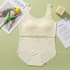 Ropa Interior Infantil Verano Sin Aros Ropa Interior para Niñas Periodo de Desarrollo Ropa Interior para Chicas Estudiantes Conjunto de Chaleco y Sujetador