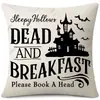 Funda de Almohada Halloween Calabaza Divertida Transfronteriza Amazon Estampado de Lino Funda Decorativa para Cojín de Sofá del Hogar