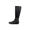 Botas Elásticas de Media Pantorrilla Primer Encuentro 2026 Otoño Temprano Nuevas Botas Adelgazantes Suela Plana Adelgazantes Botas Altas Hasta la Rodilla