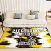 Alfombrilla de Suelo Estilo Deportivo Retro Americano Transfronteriza de Amazon Alfombrilla de Pie de Felpa de Cristal de Dibujos Animados Alfombrilla de Cama de Imitación de Cachemira para Dormitorio