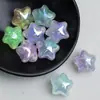Ding Yi 21 Luna Fría Encuentro Pintura al Óleo Estrella de Cinco Puntas Resina Galvanizada Cuentas con Agujero Pulsera DIY Accesorios de Joyería