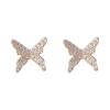 Moda estilo personalidad minimalista mariposa incrustada de diamante roto pendiente oreja femenina nicho temperamento Cielo Estrellado pendientes de diamante brillante pendientes venta al por mayor