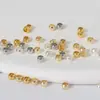 Cuentas Personalizadas de Cobre Chapado en Oro de 14K con Fuerte Retención de Color, Cuentas Redondas de Agujero Grande para Pulseras, Collares, Joyería DIY y Cuentas Separadoras
