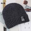 Gorro de invierno para hombre, cálido y grueso, de lana tejida, estilo coreano, con forro polar, de algodón, para otoño e invierno, resistente al frío.