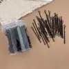 Grampo básico minimalista de uma palavra preto para cabelo quebrado clipe pequeno para prender cabelo adorno de cabelo mulheres grampo de aço grampo de cabelo em forma de U
