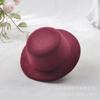Tela cepillada DIY sombrero hecho a mano embrión sombrero pequeño accesorios para el cabello pinza para el cabello sombrero de juguete para mascotas sombrero desnudo hecho a mano 13cm