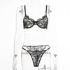 Plataforma Transfronteiriça Offline Popular Europeu e Americano Sexy Renda com Aro Sexy Conjunto de Lingerie Três Pontos para Mulheres Pode Ser Enviado em Nome de Outros