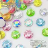 Malha Redonda de 6mm Fundo Plano Forma Especial Materiais DIY Artesanais Nail Art Joias Diamante Nail Art Vestível Diamante Atacado