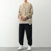 Traje casual Waffles para hombre, otoño e invierno, pantalones holgados de manga larga a la moda, ropa para hombre con un conjunto de ropa elegante