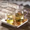 Tetera para uso doméstico con filtro, tetera Song estilo antiguo, juego de té, cafetera de té, transparente con tapa, asa colorida, tetera pequeña de mano