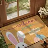 Alfombrillas de Suelo de Terciopelo de Cristal Transfronterizas Resistentes a las Manchas y Fáciles de Cuidar, Alfombrillas Decorativas de Pascua, Alfombrillas Antideslizantes Absorbentes de Agua y Aceite para el Hogar y la Cocina