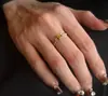 Anel Fino Torcido Quadrado de Diamante Vintage Popular do Xiaohongshu, Anel de Nicho de Alta Qualidade, Anel para o Dedo Indicador, Dropshipping