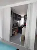 Porta Corrediça Permeável ao Ar, Porta Dobrável Temporária de PVC para Cozinha Sem Furos, Tipo Porta Corrediça, Tipo Porta de Abrir para Inspeção de Gás