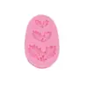 Serie navideña Molde de silicona líquida de hoja navideña, herramienta de modelado de fondant y arcilla blanda