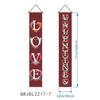 Bandera colgante para porche, decoración de fiesta de San Valentín transfronteriza, pancarta romántica para puerta, venta al por mayor